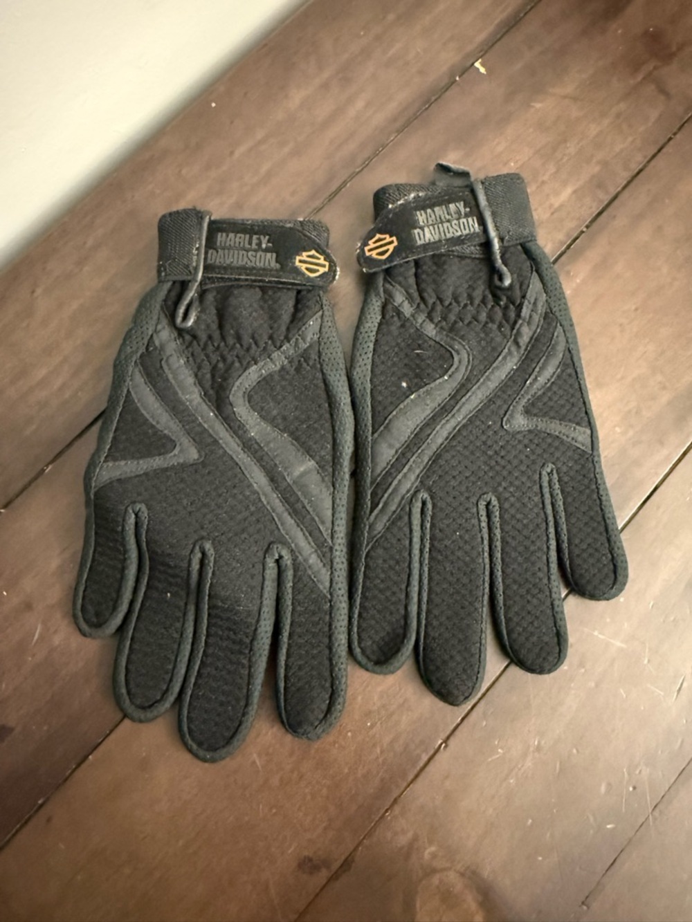 Harley-Davidson Black Leather Riding Gloves Women’s M Motorcycle Biker